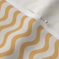 Wavy Lines // Yellow on Cream Background