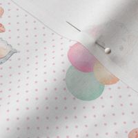 Little Floating Elephants – Baby Girl Nursery Pattern, Girl Elephant Fabric (pink dot) smaller ROTATED