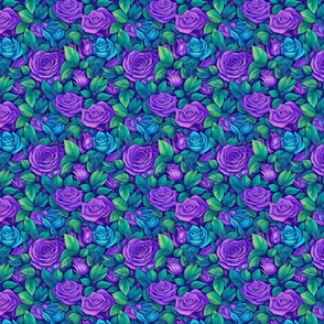 Acrylic Purple roses Pattern