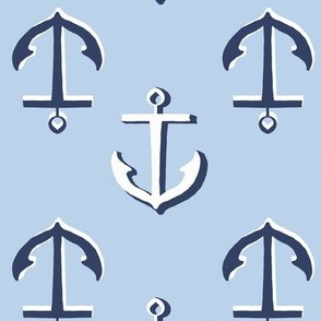 COASTAL MARINA ANCHORS LIGHT BLUE 