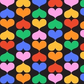 Heart Strings (Dopamine on Black) || '80s heart stripes