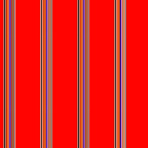Stripes on a red background