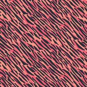 Savanna Zebra - Warm Peach and Coral