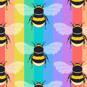 colorful bee pattern  (16x16)