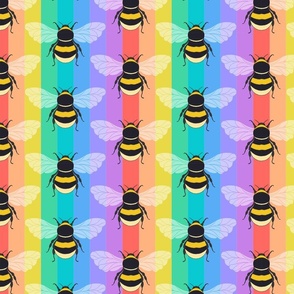 Colorful Bee Pattern (8x8)