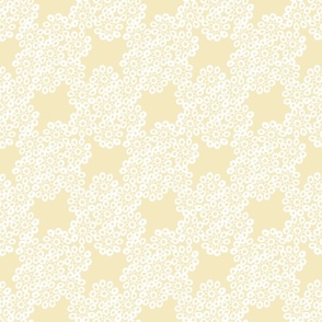 Circle Doily Lace White on Gold