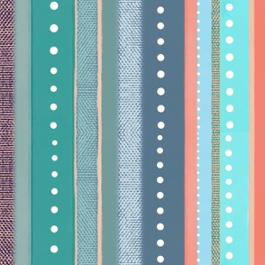 (L) Nautical Stripes // Muted Greens, Blues and Oranges