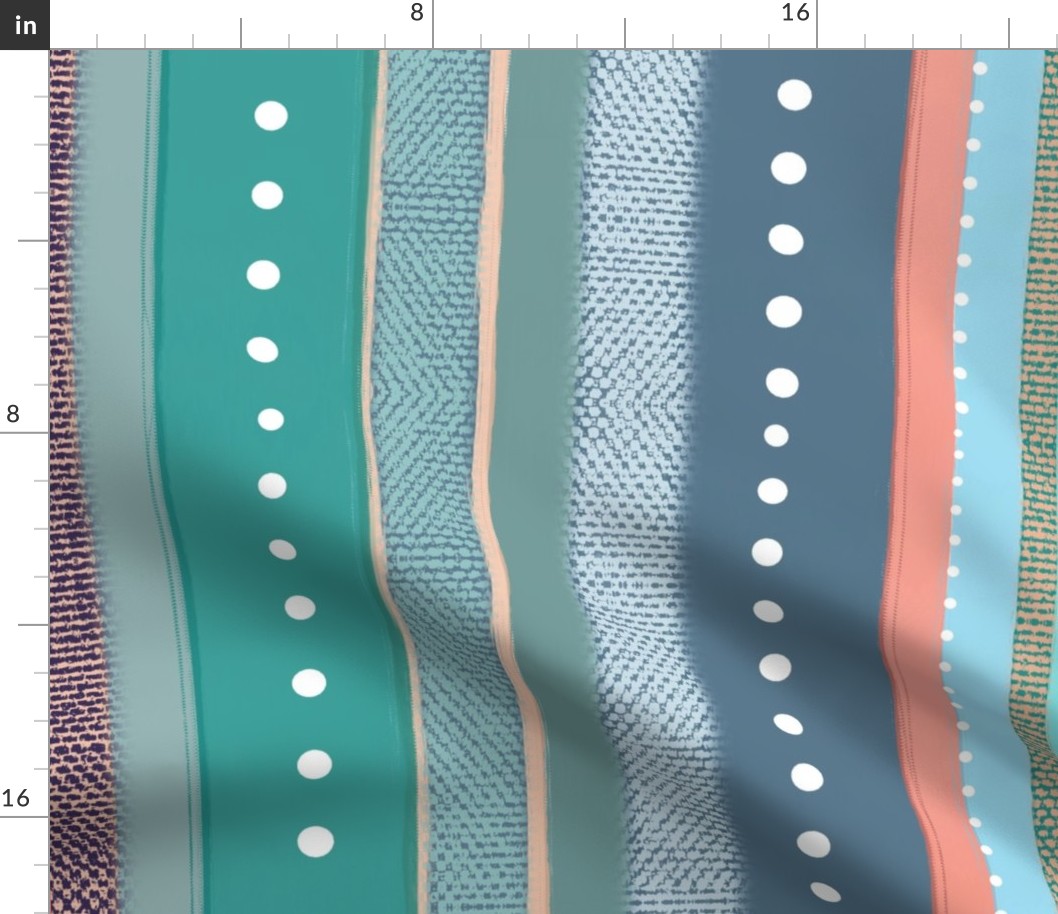 (L) Nautical Stripes // Muted Greens, Blues and Oranges