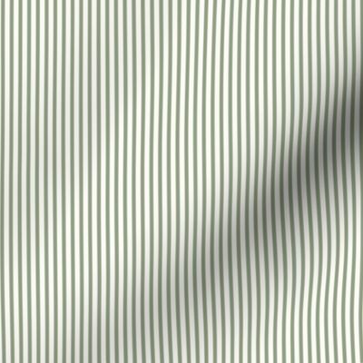 Beefy Pinstripe: Dark Sage Green Thin Stripe, Tiny Stripe