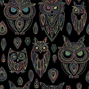 Owls family - Ornate collection