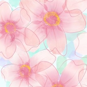 Sakura Blossom Blessings  - Sky Blue