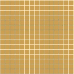9X9 Grid Tile Halloween Check Off white on sunny yellow ochre windowpane square Fall 