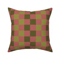 Checkered lines - pink and green