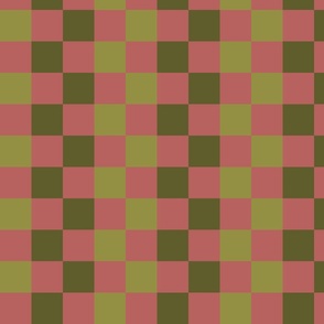 Checkered lines - pink and green