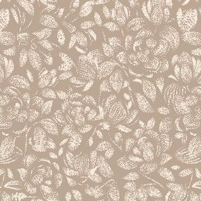 m beige dotted  light beige  magnolias  on cappuccino background perfect for wallpaper by art for joy lesja saramakova gajdosikova design