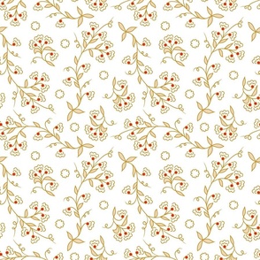 Golden floral pattern