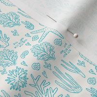 small// Coral Reef Wedding Seahorses Starfishes Teal