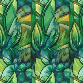 Stained Glass Green