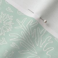 medium// Coral Reef Wedding Seahorses Starfishes Sage Background