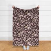Symmetrical Floral_Fauna Lavender Rose and Dusty Rose_Large
