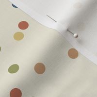 Fun bright simple confetti polka dots in earth tones - medium