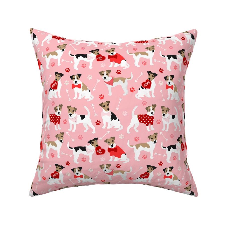 Valentine's Day Jack Russell Terrier Dogs Pink