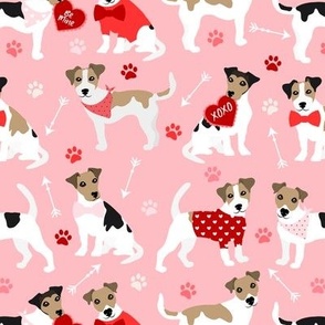 Valentine's Day Jack Russell Terrier Dogs Pink