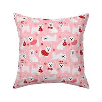 Valentine's Day Westie Dogs Pink