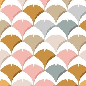 Happy gold pink ginkgo - FABRIC