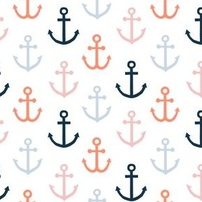 (small scale) anchors - multi blue/pink/coral - LAD23