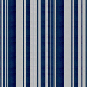 linen uneven stripe silver blue