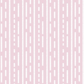 White Dash Stripes on Pink