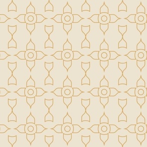 Geometric Quatrefoil Ivory Mustard
