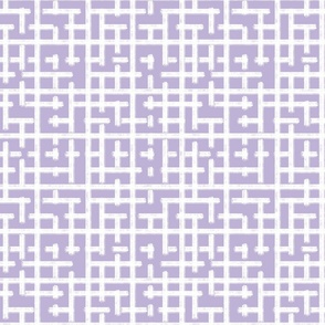 White Brushed Labyrinth on Lilac