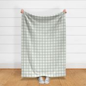 1.5" Gingham: Soft Sage Green Gingham, Medium Check, Buffalo Plaid