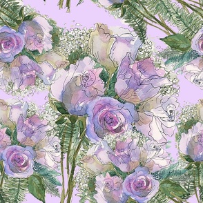 Purple wedding roses jumbo