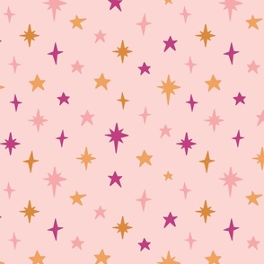 Pink Halloween Stars and Sparkles 12 inch