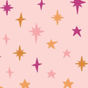 Pink Halloween Stars and Sparkles 24 inch
