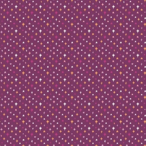 Purple Halloween Stars and Sparkles 3 inch