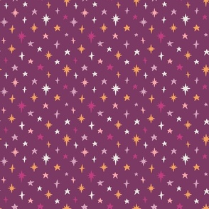 Purple Halloween Stars and Sparkles 6 inch