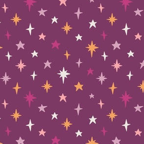 Purple Halloween Stars and Sparkles 12 inch