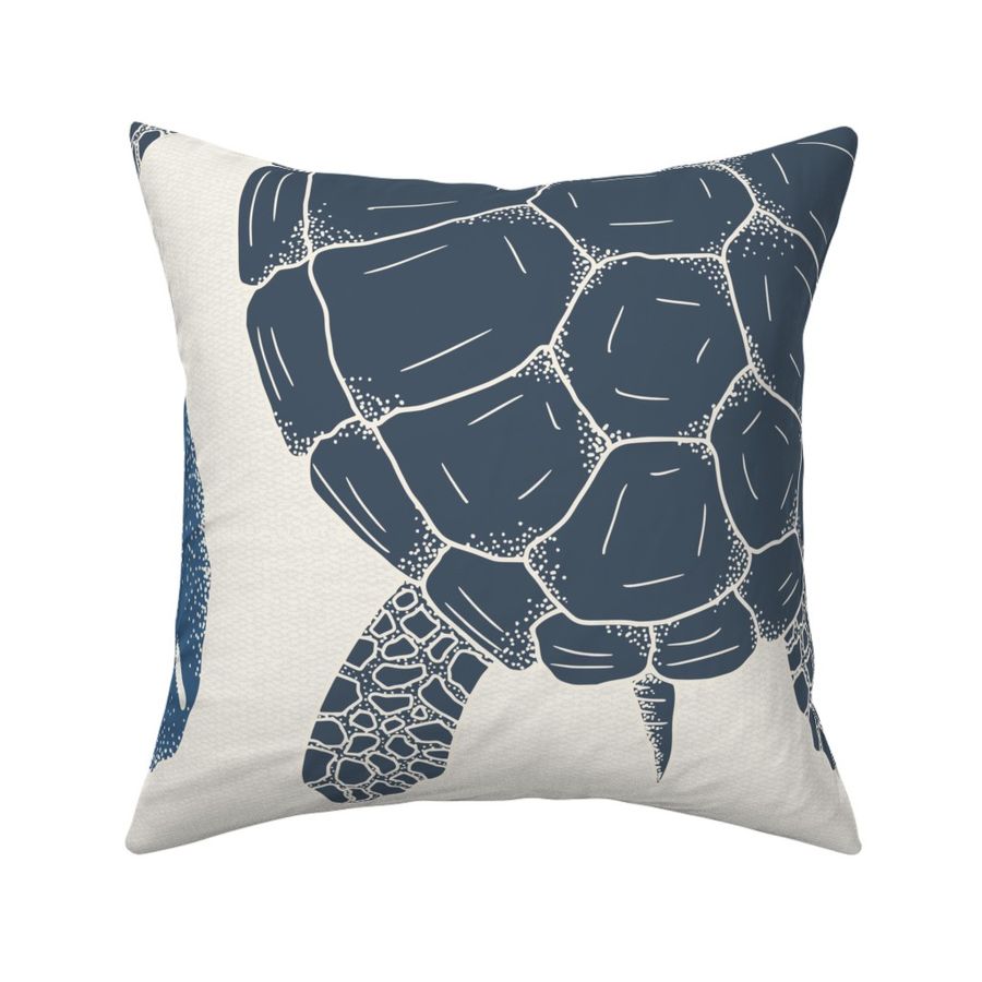 Jumbo Scale - Ocean Life In Tidal Hues Fabric 