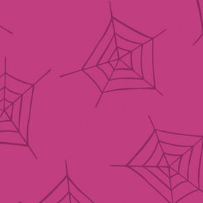 Magenta Halloween Spider Webs 24 inch