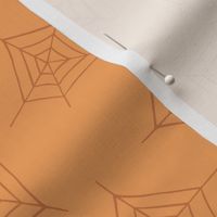 Orange Halloween Spider Webs 6 inch