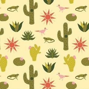 Desert Sun Cactus Garden, Buttercream