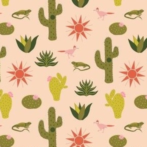 Desert Sun Cactus Garden, Peach