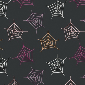 Colorful Halloween Spider Webs 12 inch
