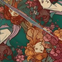 alphonse mucha floral goddess abundance