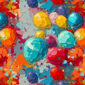 impasto balloon abstract