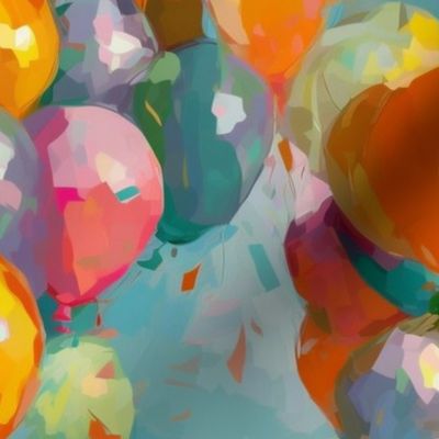 impasto balloons at a celebration